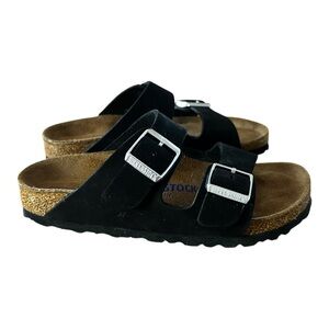 Birkenstock Arizona Kids Black Suede Sandals | Size 35 (US 3 Youth) | NEW